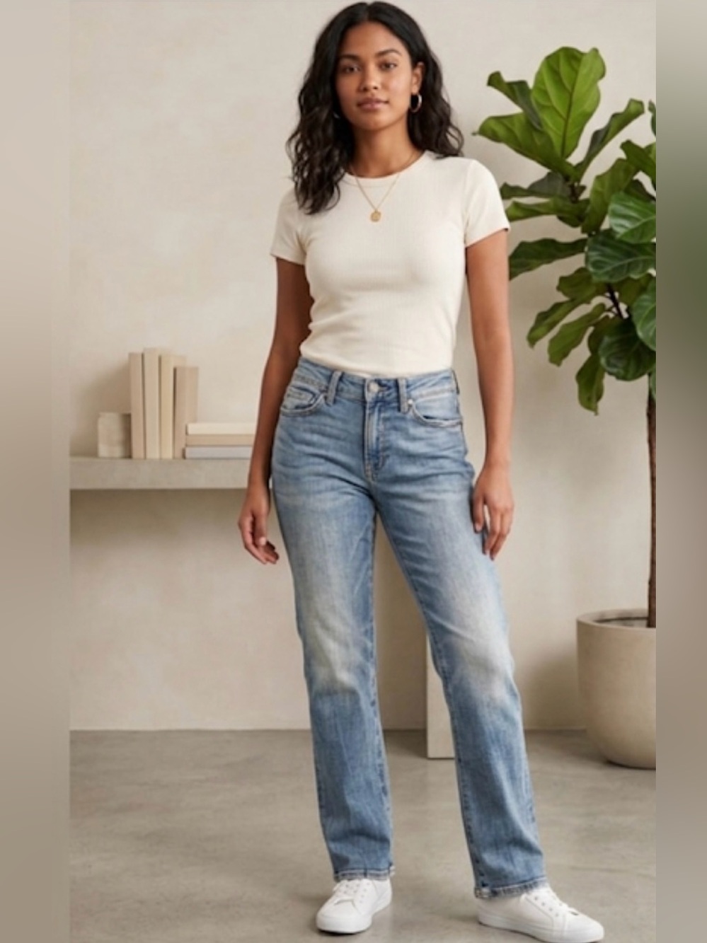 American Eagle Outfitters Light Blue Straight Leg Jeans